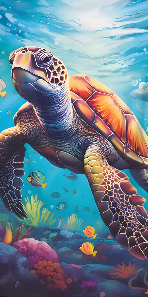 FEBE Strandtuch XXL 100x180 cm Sumpfschildkröte Badetuch Groß 100% Mikrofaser Handtuch Stranddecke Sommer-Handtüch