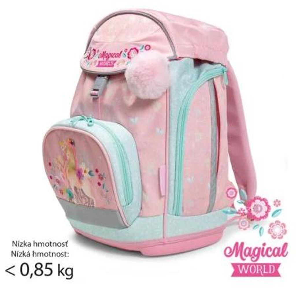 Školní batoh Magical WORLD - jednorožec, růžový Obrázek produktu 