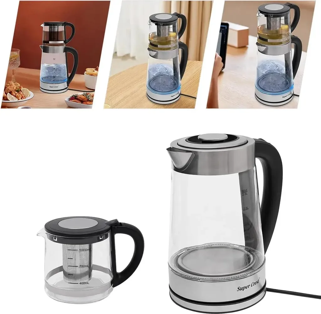 Machine à thé électrique et bouilloire 2,5L idéale pour famille - 4