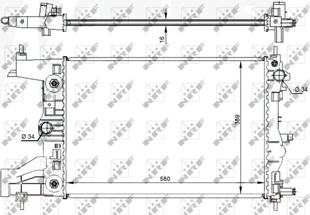 Radiateur de refroidissement pour Chevrolet Cruze J300 - Entretien Moteur