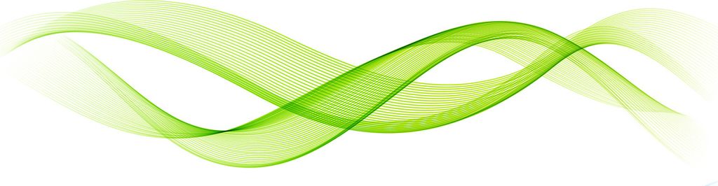 Tulup Leinwandbild - 125x50 cm - Wandkunst - Drucke auf Leinwand - Leinwanddruck - Kunst: modern & klassisch - Grün - Bunte Wellen