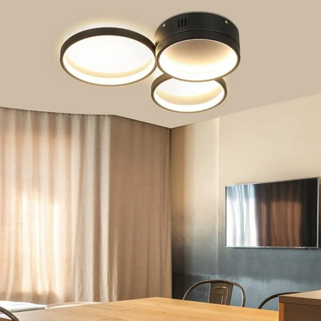 Plafonnier LED Blanc Chaud 3000K à Intensité Variable avec Télécommande - 11