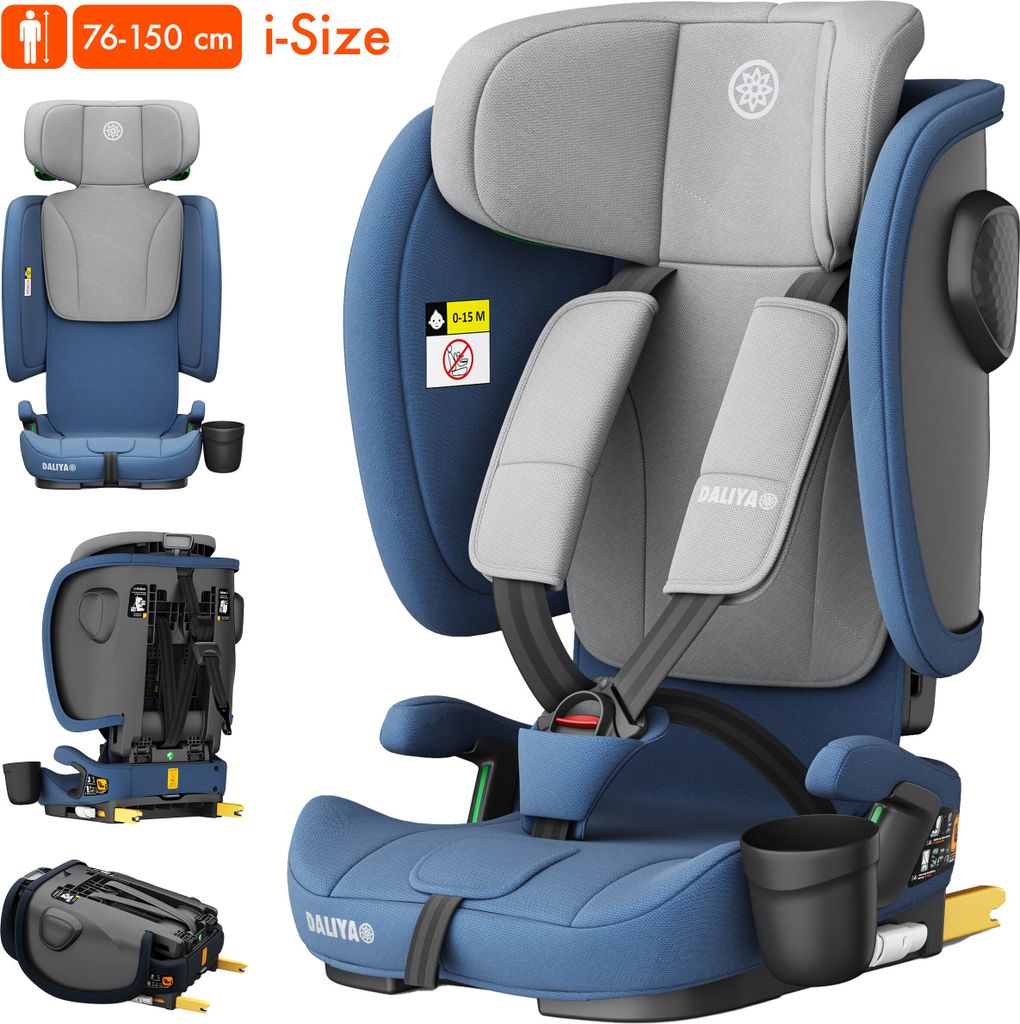 Daliya JOYMAX i-Size Kindersitz, ISOFIX, Top Tether mit Warnmelder, für Kinder 76-150 cm, ab 15 Monaten, 9-36 kg, Autokindersitz, Autositz verst...
