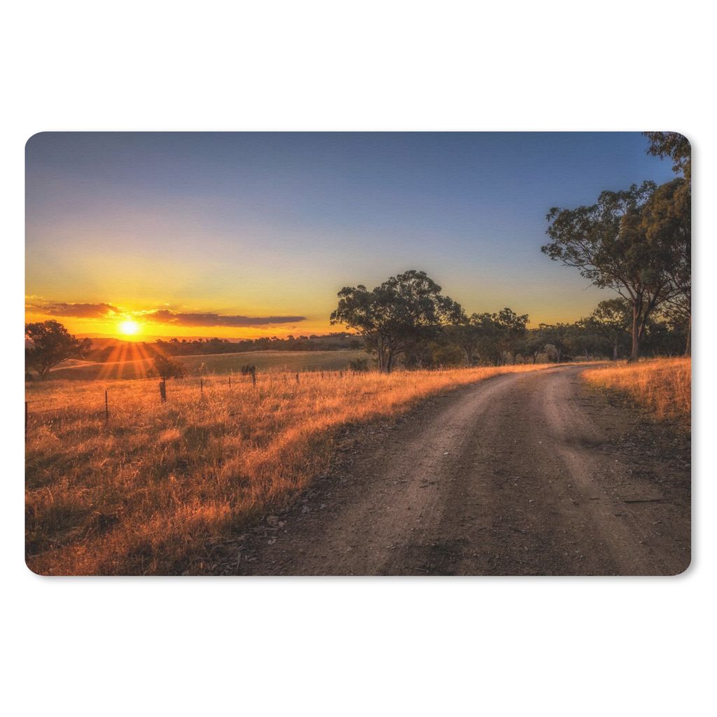 MuchoWow Mauspad Mousepad Sonne - Gras - Baum - Natur 27x18 cm - Mousepads - Maus Mat - Pad - Mausunterlage - Büroartikel - Desk Matten