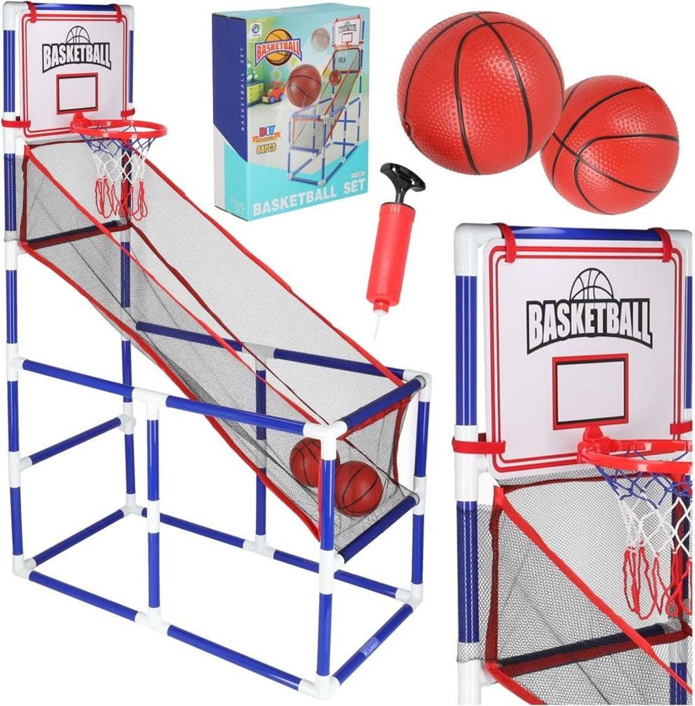 Tragbares Basketball-Arcade-Spiel mit 2 Bällen und Pumpe Produktbild 