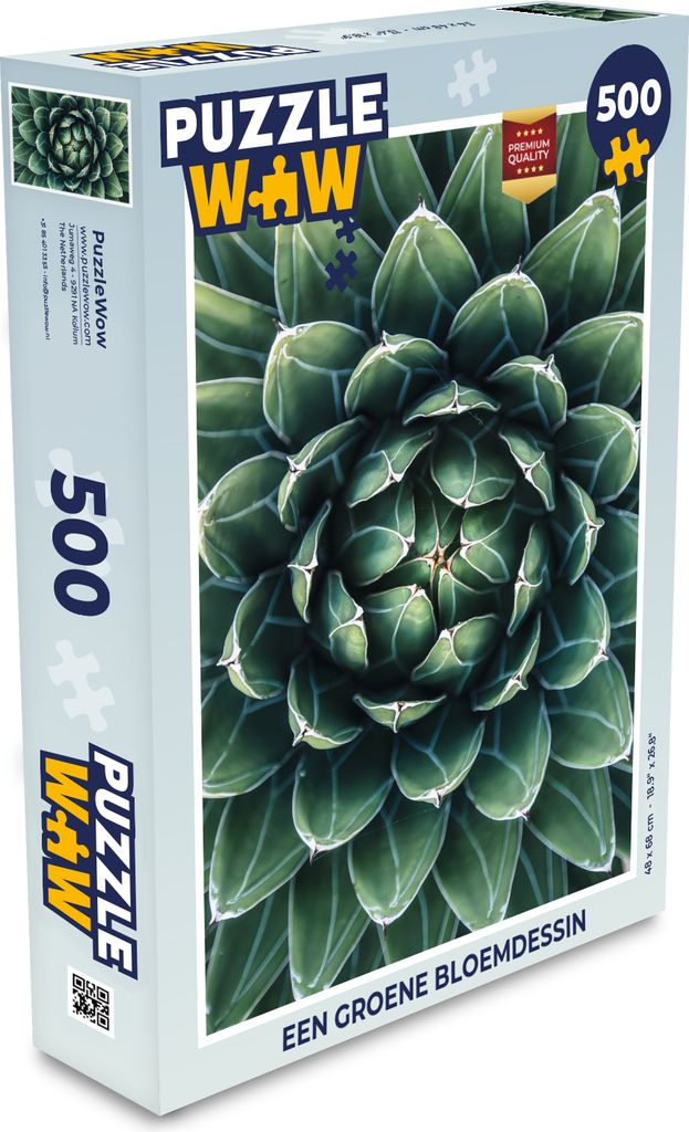 MuchoWow Puzzle 500 Teile Ein grünes Blumenmuster - Denken - Spiel - Toy