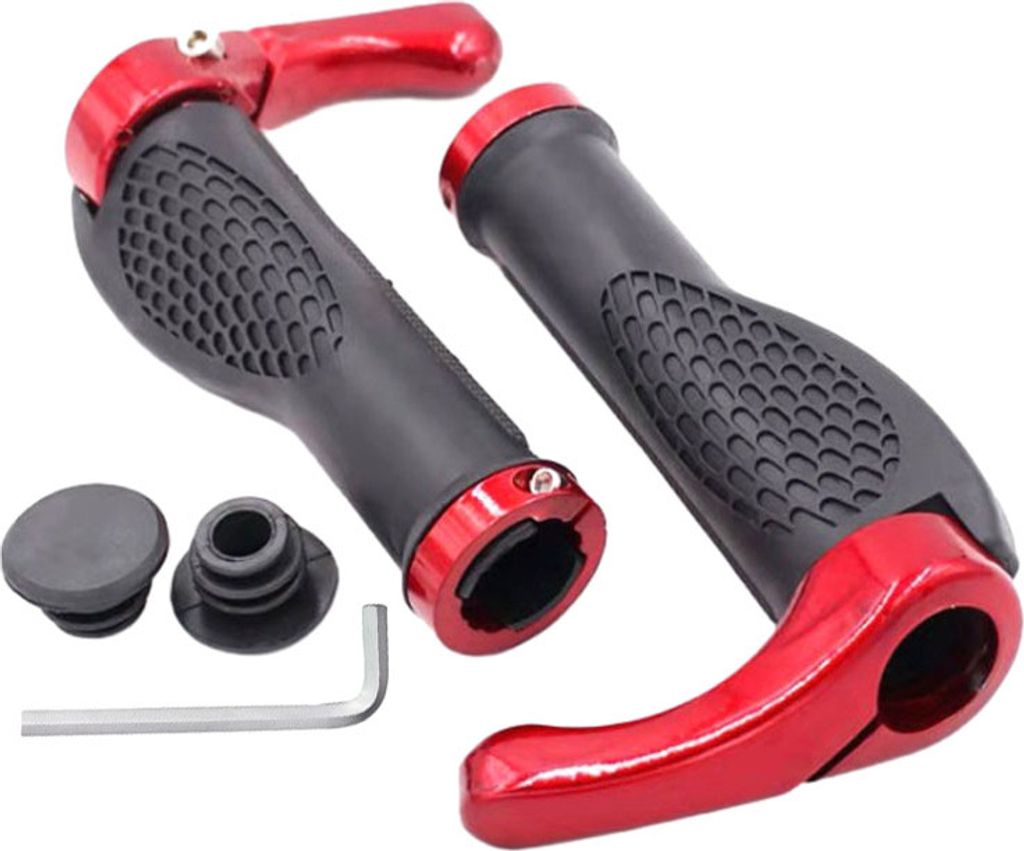 2 Stück Rutschfeste Fahrradlenkergriffe Mit Speziellem Ergonomischem Design, Aluminiumlegierung, Elektrofahrradgriffe, Handgelenkschutz, 1 Paar Gu...