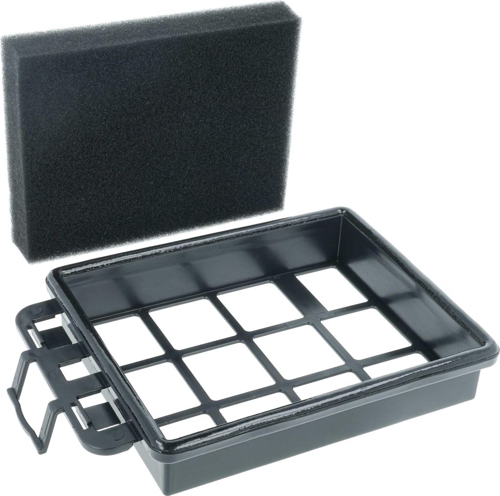 vhbw Staubsaugerfilter Ersatz für Nilfisk 128389393 Filter für Staubsauger - Schaumstofffilter Schwarz