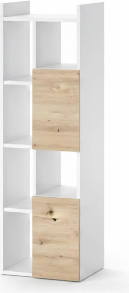Mobile Bagno Vicco Alf: 36 x 117 cm con Cassetti Push-Open | Bianco Rovere
