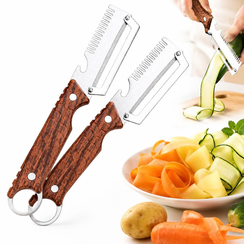 Multifunktionaler 3-in-1 Schäler – Edelstahl- und Produktbild 