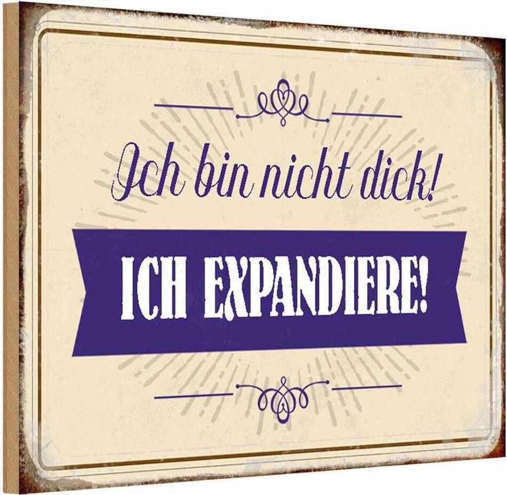 vianmo Holzschild 20x30 cm bin nicht dick ich expandiere Dekoration