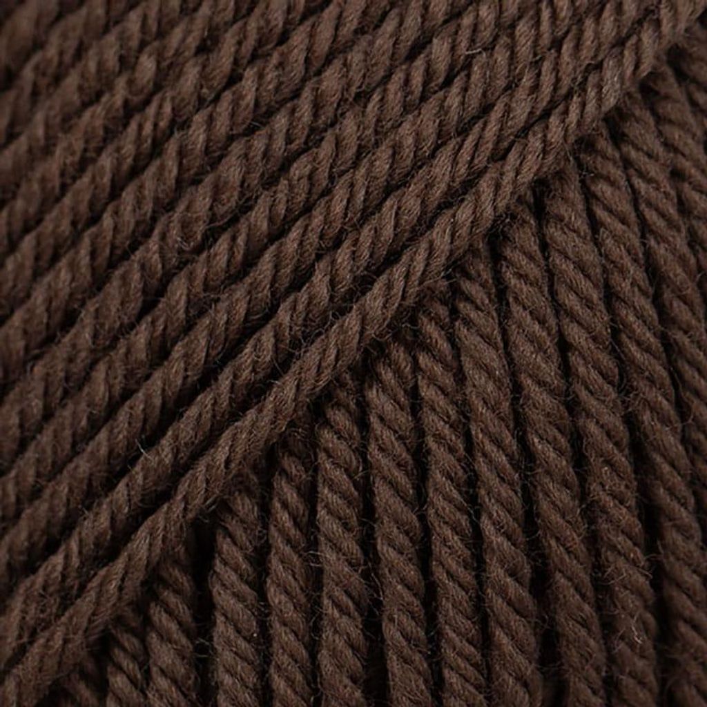 DROPS Daisy Wolle 35 Dunkelbraun Uni – 100% Merino, weich 50g/110m