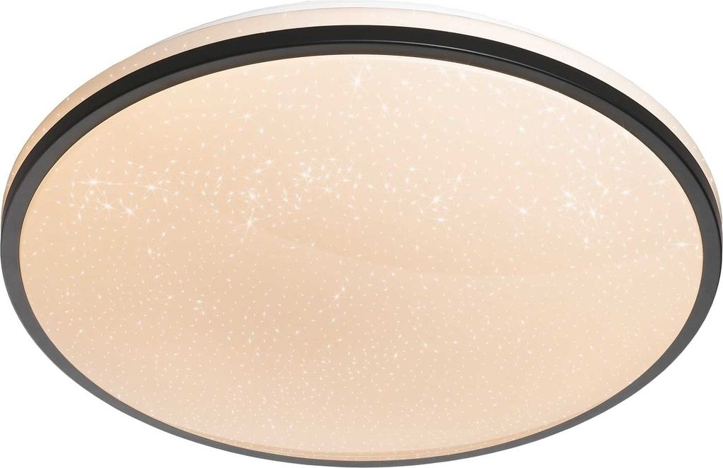 LED-Deckenleuchte - Weiß - Schwarz - Metall - Ø 49 cm - mit Produktbild 