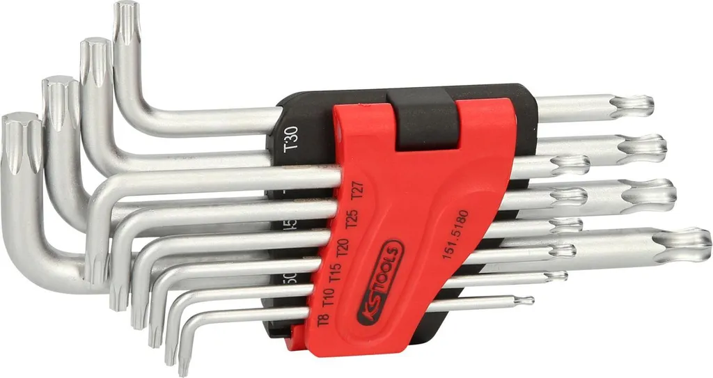 Kit Chiavi Maschio Torx KS Tools 151.5180 - Professional Grade 10 pz