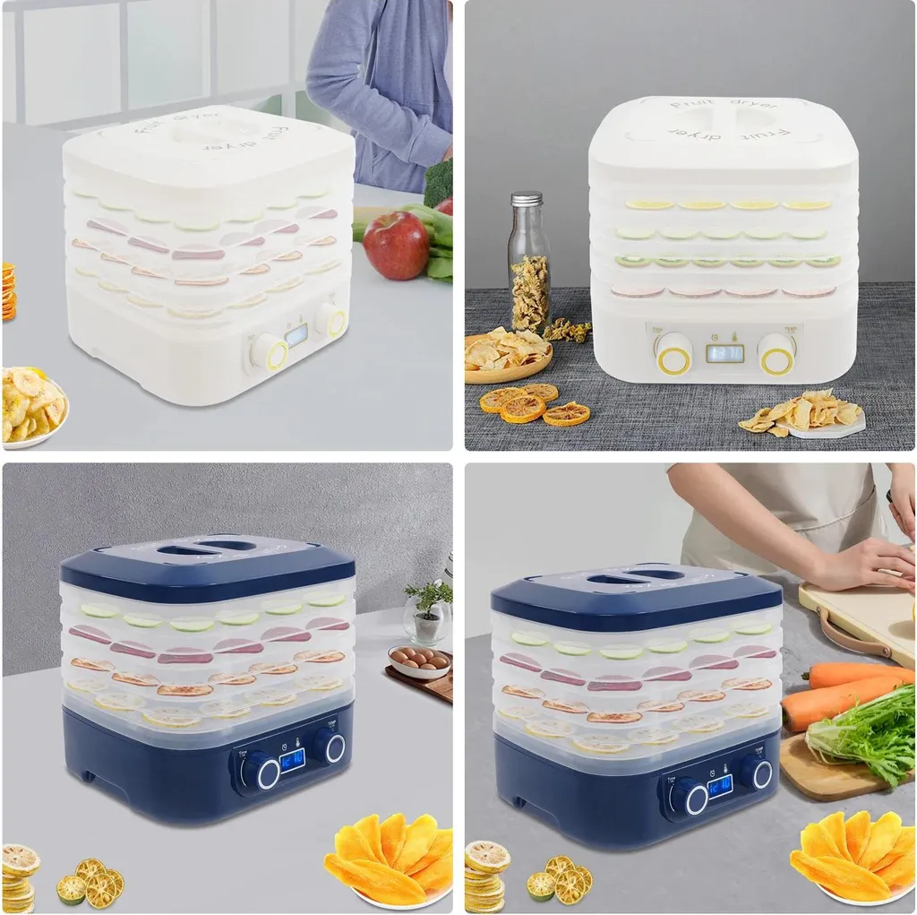 Essiccatore Frutta e Verdura Blu 5 Ripiani - Essiccatore Automatico Casa - 4