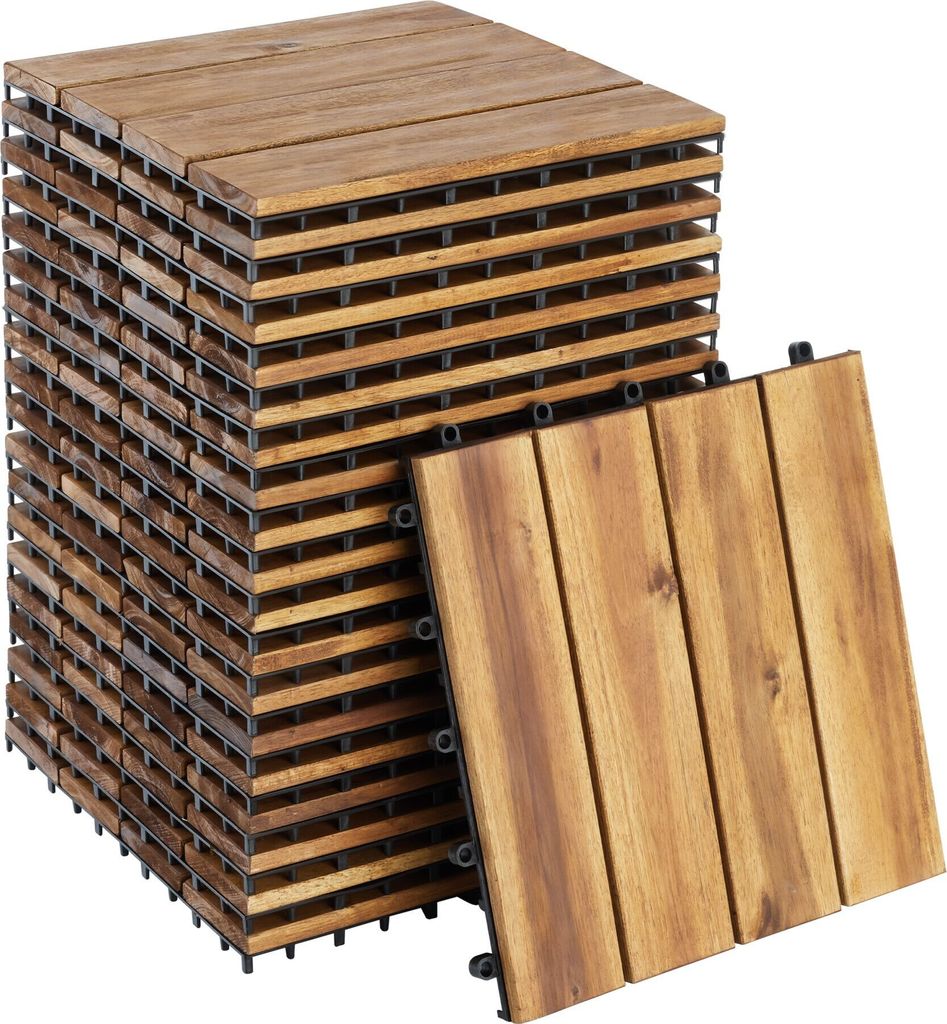 tectake® Terrassenfliesen Tabula 20er Set mit Klicksystem Produktbild 