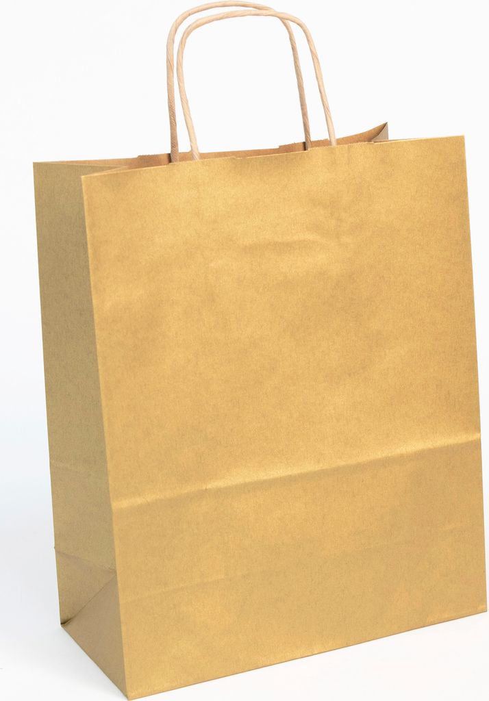 Clairefontaine 25 Geschenktaschen 220x100x290, kraft weiß, gold - Gold 395705C