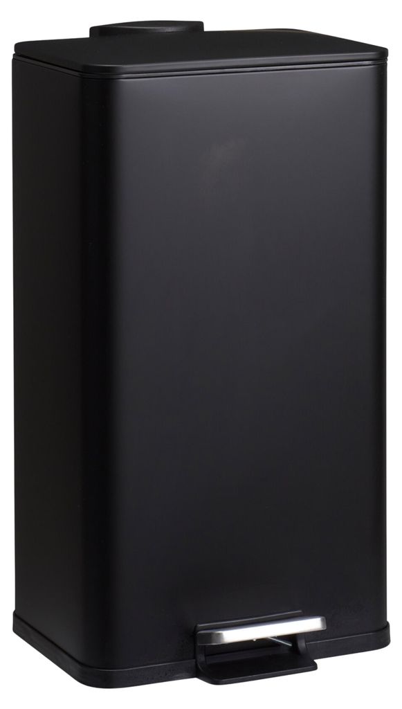 Mulleimer/treteimer - schwarz - Eisen - 30 Liter - 33 x 21 x 61 cm