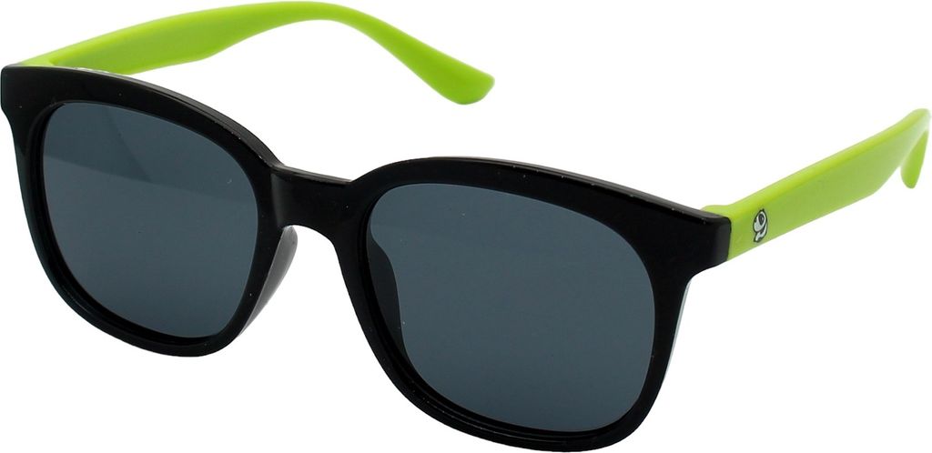 Kinder Sonnenbrille Grün Nerd Style Gläser Polarisiert von ca 3 bis 7 Jahre Mädchen Jungen Nerdbrille Brillenbeutel Luxxada