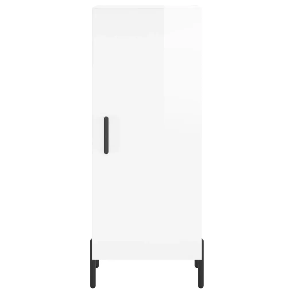 Mobile Credenza Bianca Lucida 34,5 cm vidaXL - Design Slim per Interni - 14