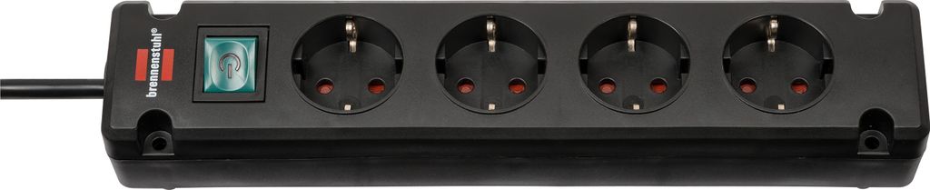 H05VV-F 3G1,5 Bremounta 4-fach schwarz 1,5m Produktbild 