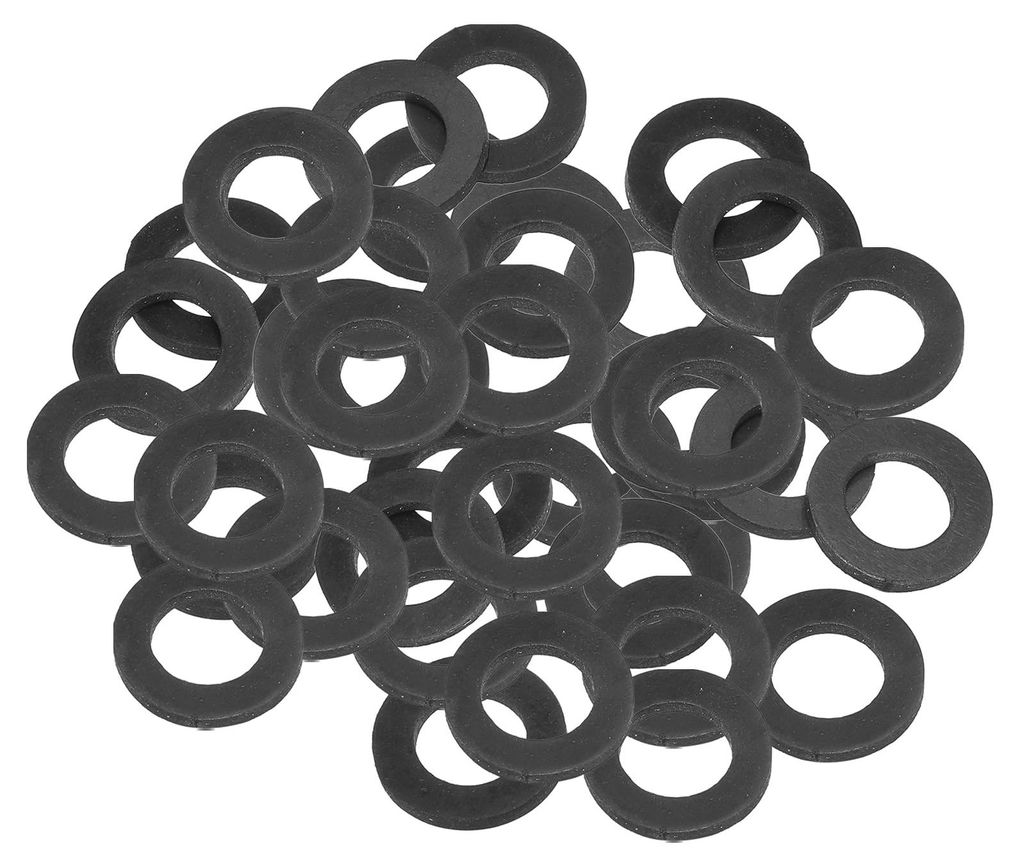 60 runde Gummiringe, 16 mm Innendurchmesser, 27 mm Außendurchmesser, 3 mm dick, schwarz
