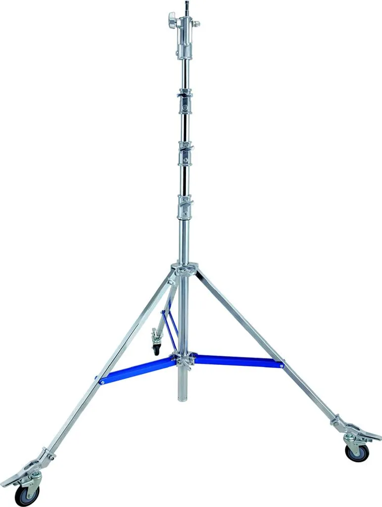 Pied d'éclairage Professionnel StudioKing 424cm pour Studio Photo Inox