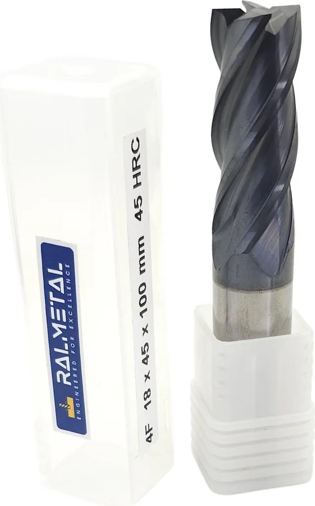 Fraise carbure 18mm anti-vibration AlTiN 4F, fini de surface haute qualité