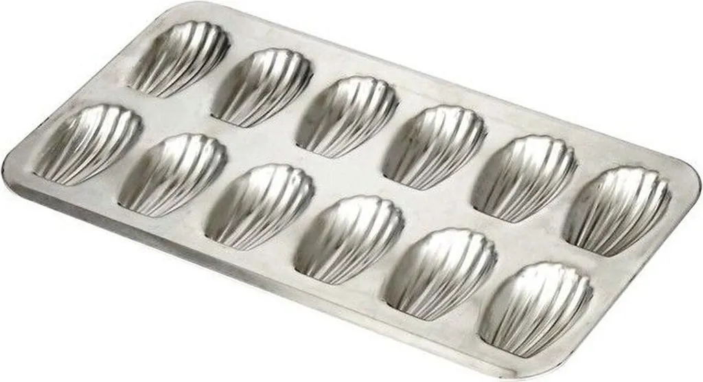 Plaques de cuisson pour 24 madeleines en acier robuste lot de 2 pièces