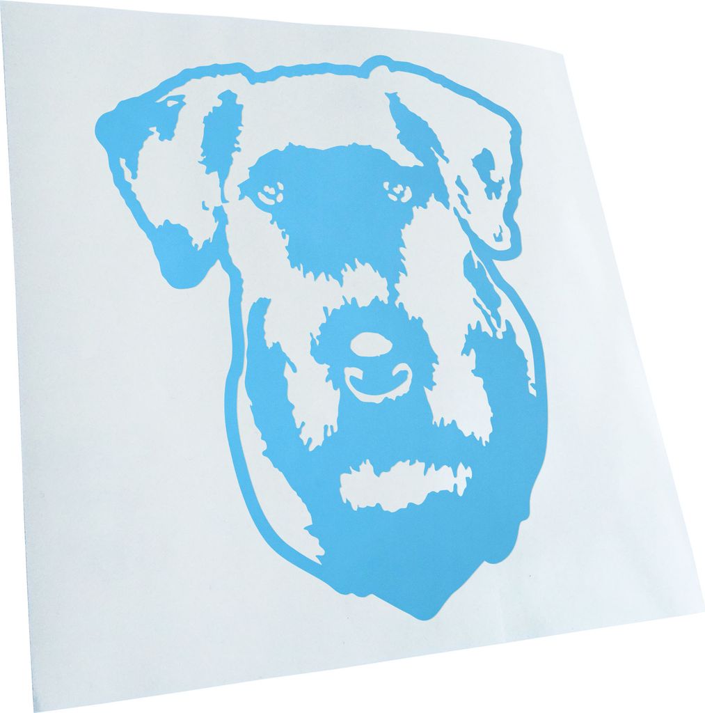 Kiwistar - Autoaufkleber - Cesky Terrier Hund - Lichtblau - 30x25cm - Aufkleber für Auto, Laptop, Fahrrad, LKW, Motorrad Mehrfarbig JDM Decal Racing