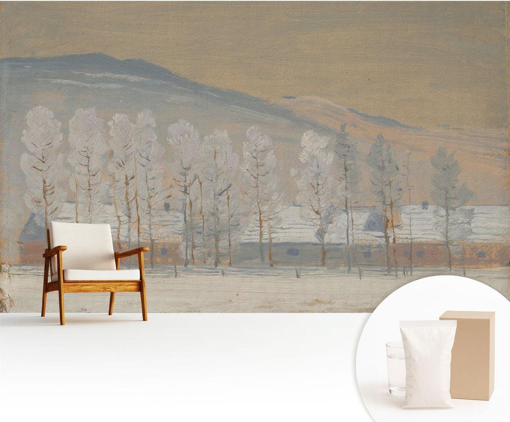 Fototapete - 416x254 cm - Tapete - Wandtapete - Wandbilder - Dekofolie - Tapete Folie - Wand - Dekoration - Wohnzimmer - Winterlandschaft