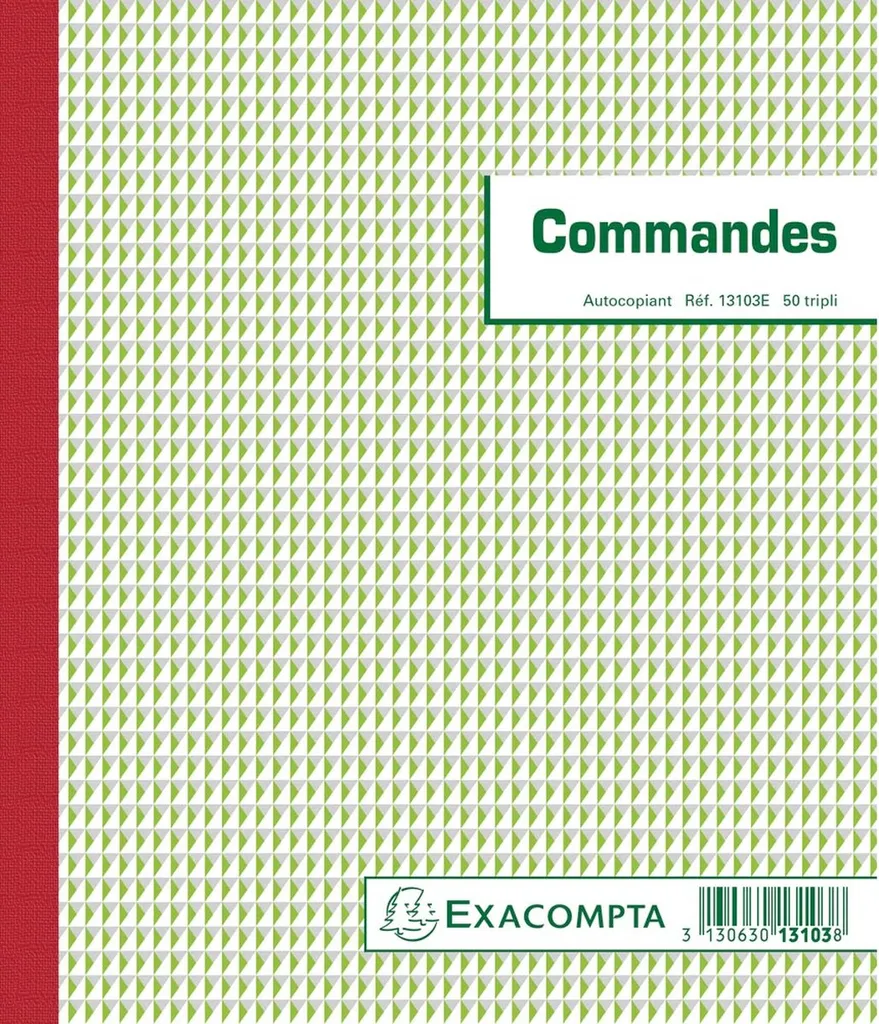 Carnet de Commandes Tripli Exacompta 210x180 mm pour Gestion Commerciale