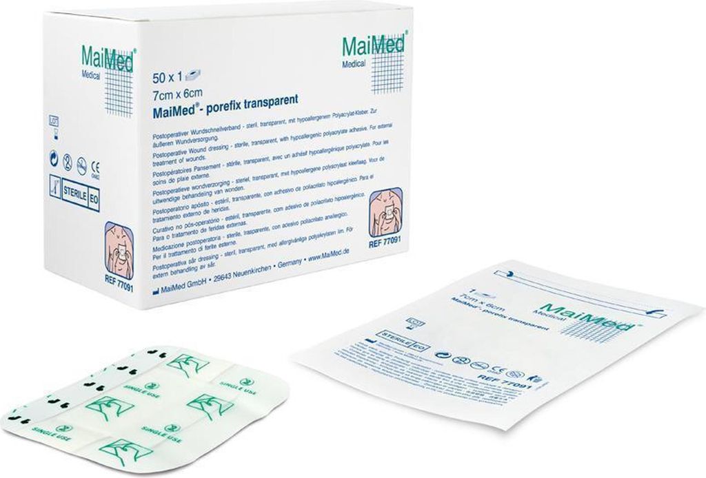 750 MaiMed porefix transparent Wundschnellverband | steril | 20 x 10 cm