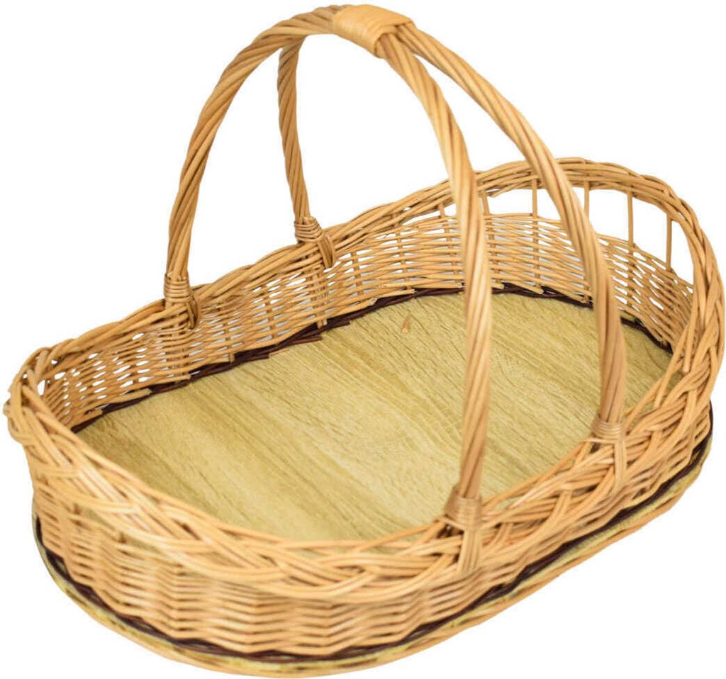 Ovales Weidentablett mit Griff 48 cm Produktbild 