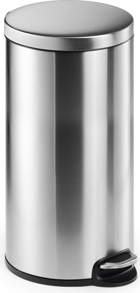 DURABLE Treteimer Edelstahl 30L rund, 340323 silber