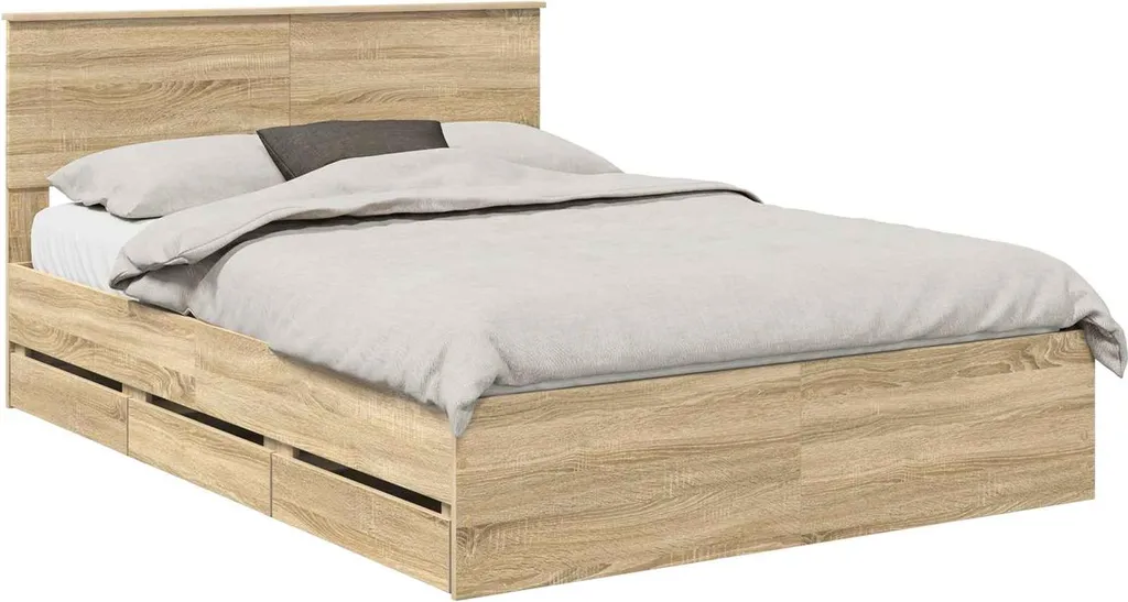 Cadre de lit en chêne Sonoma 150x200 cm Ingenieurs Holz
