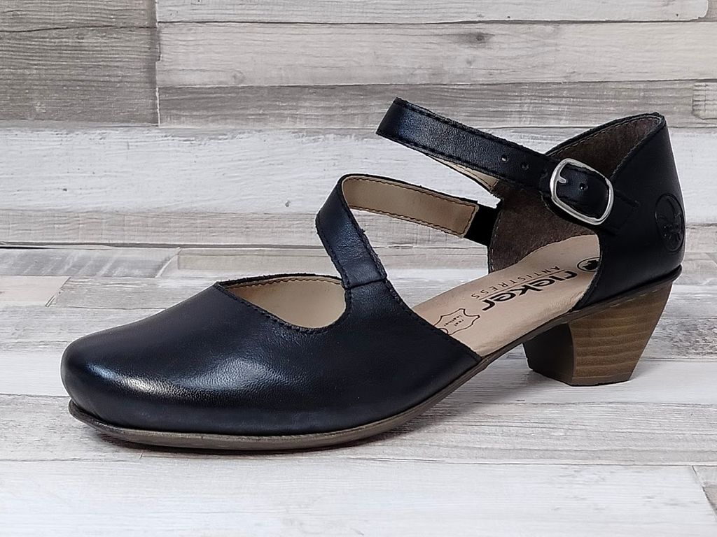 Rieker Pumps - Glanzschwarz Glattleder Größe: 38 Normal Produktbild 11