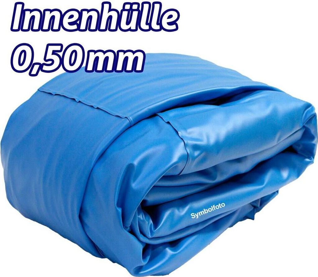 Ersatzfolie Rundpool ohne Biese 0,50 mm, blau Ø 3,50 x 1,20 Produktbild 
