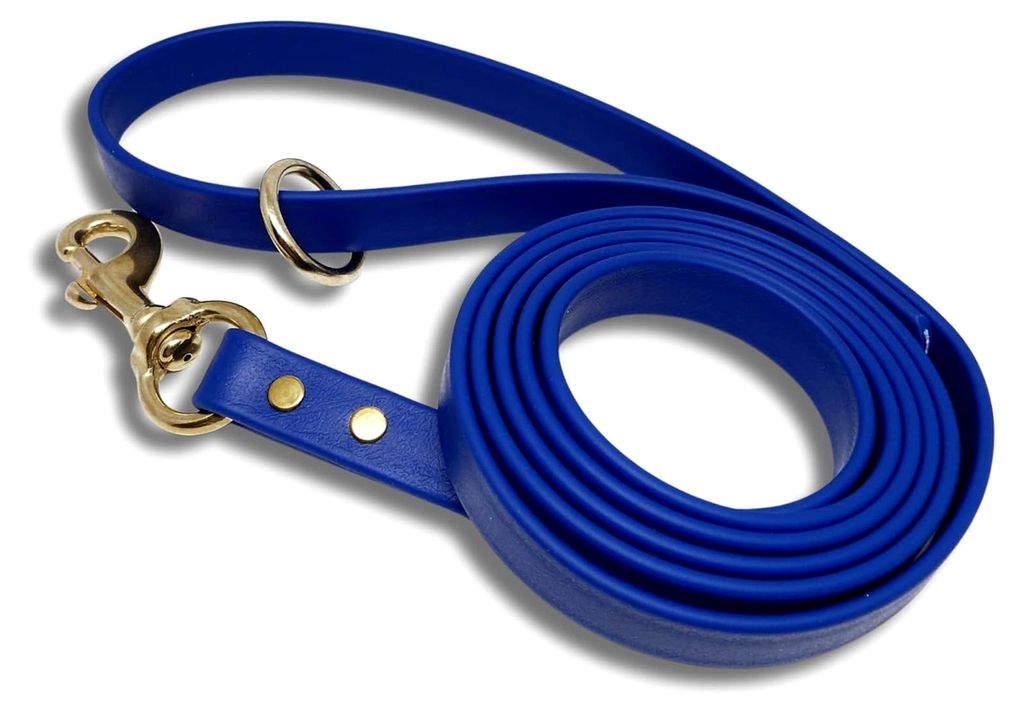 Hundetrainingsleine aus Gummi und Biothane, wasserdicht und wetterfest, 1,8 Meter lang, geeignet für kleine, mittlere und große Hunde sowie Welpe...