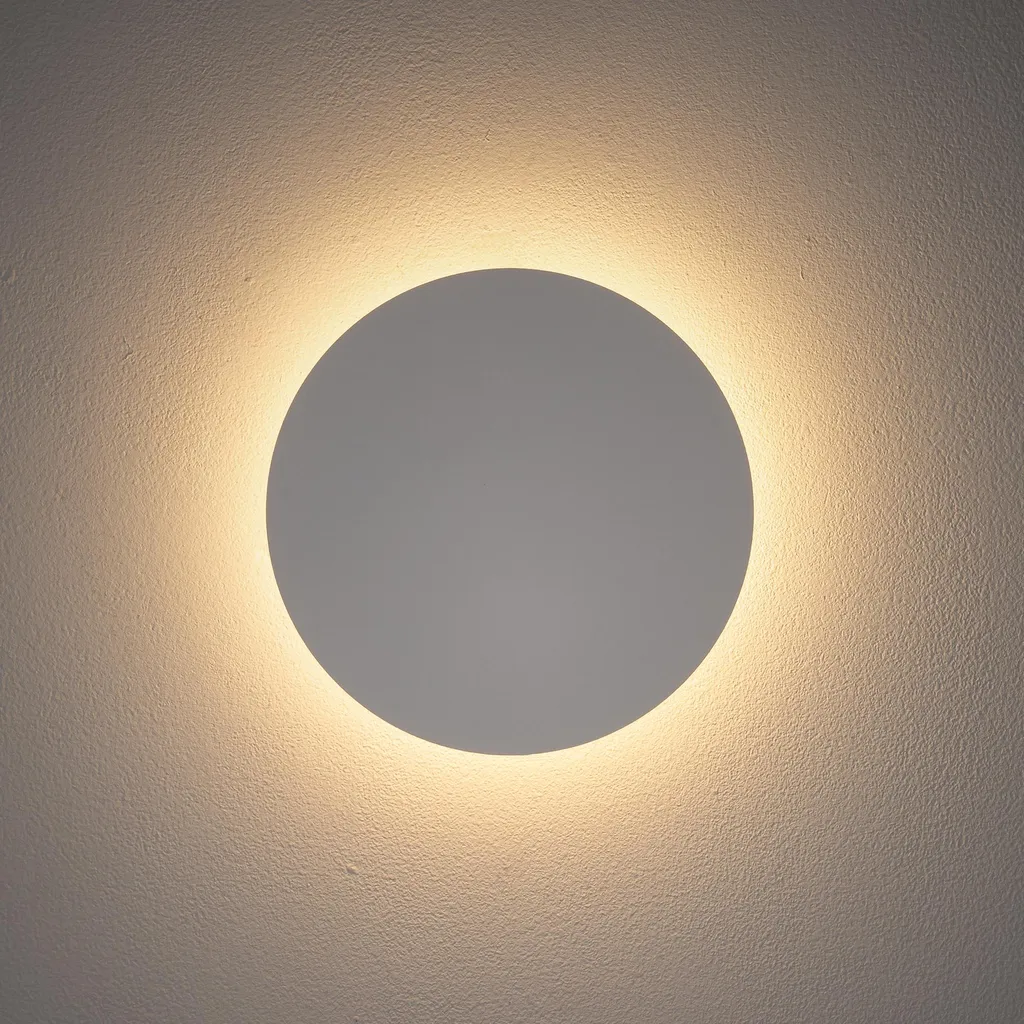Applique murale LED compacte 15cm pour petits espaces - RING blanc 7W - 3