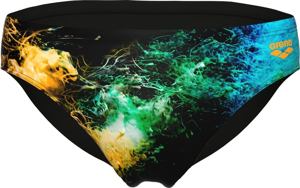 Men's Arena Vibrant Swim Briefs Black-Black Multi Black-Black Multi 4