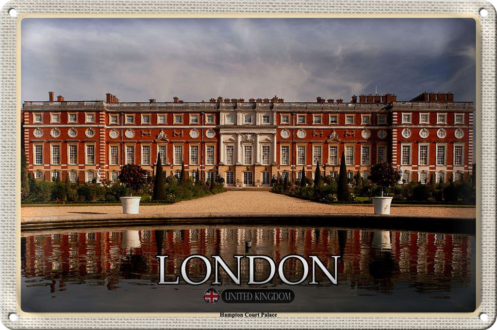 Blechschild Städte Hampton Court Palace London 30x20cm