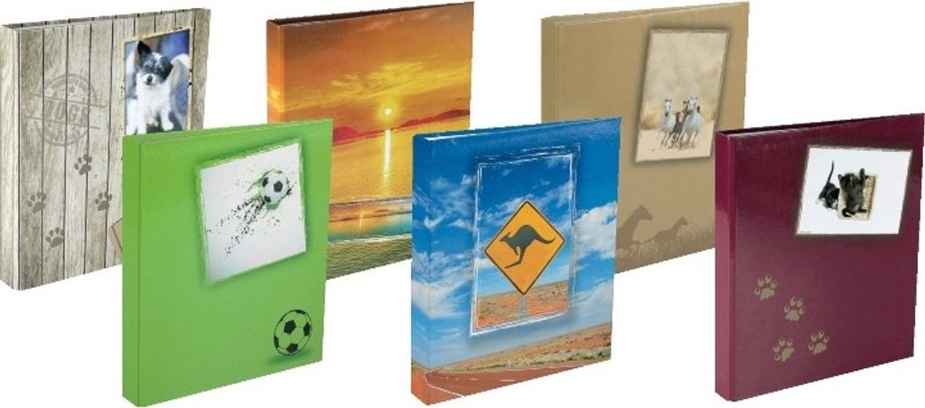 6x Ringbuch / DIN A4 / 2-Ringmechanik / 30mm breit / mit 6 verschiedenen Motiven