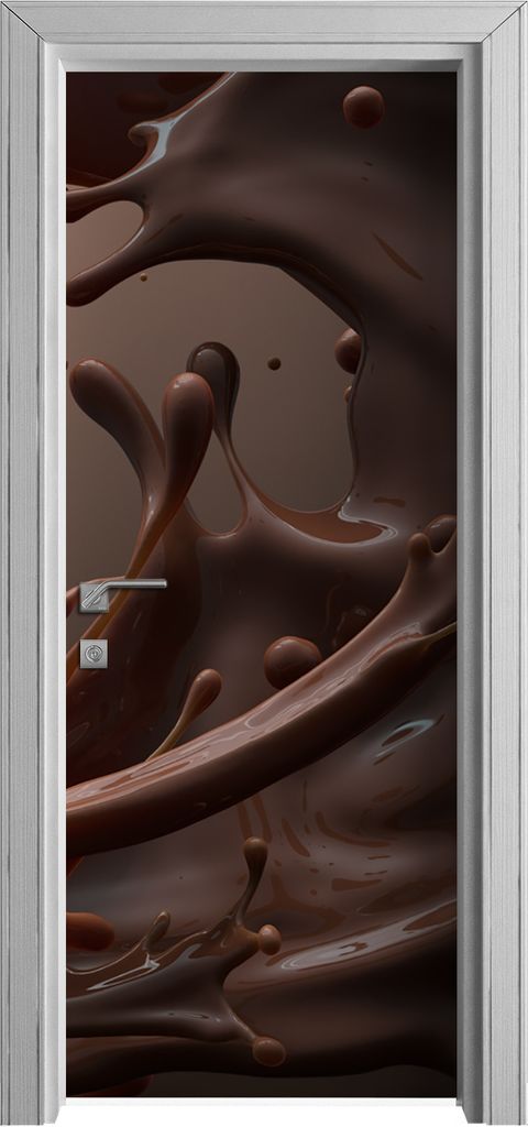 Tür Selbstklebende 80x210 cm Türfolie Türtapete Klebefolie - brauner Kaffee