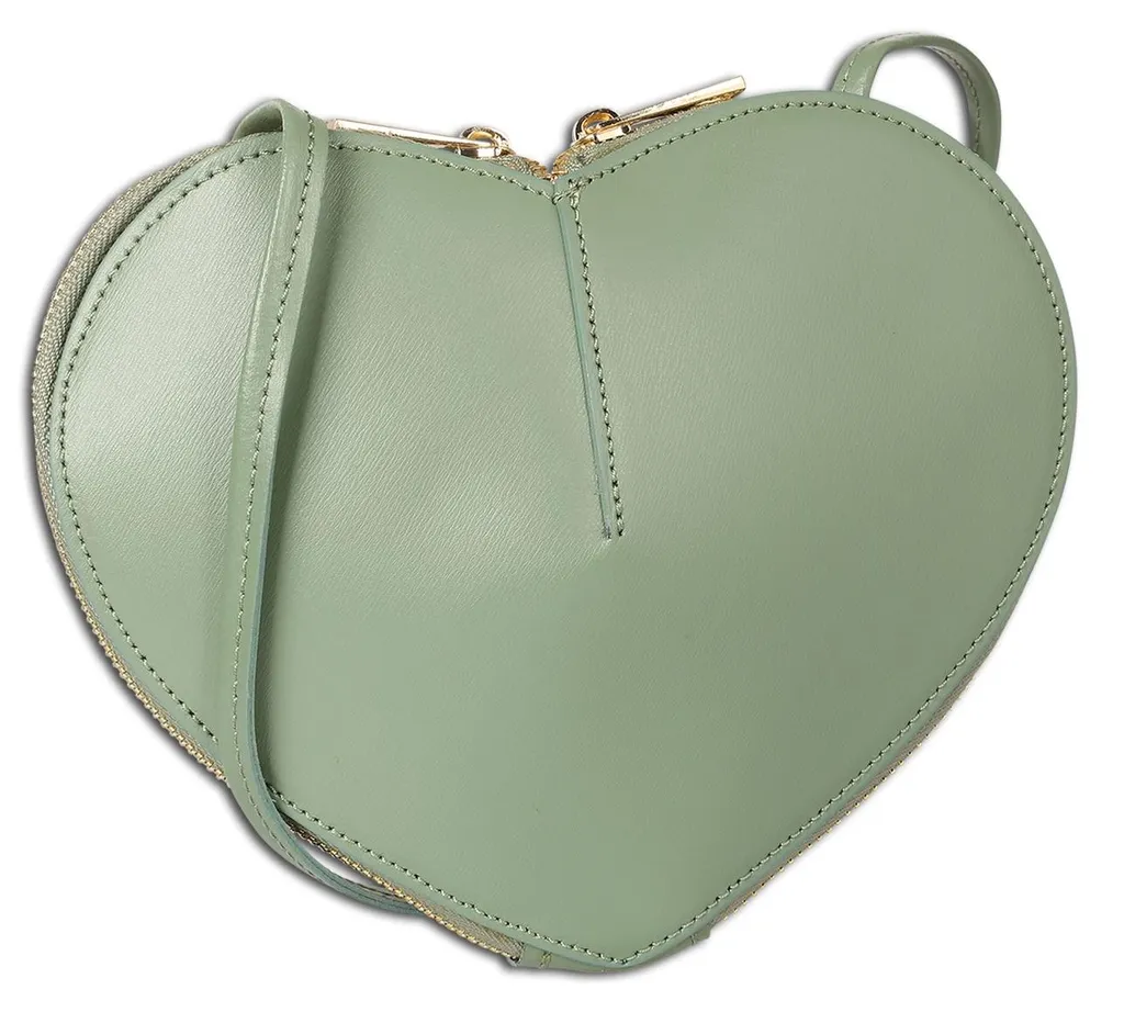 Sacoche femme bandoulière Toscanto vert pastel format compact city