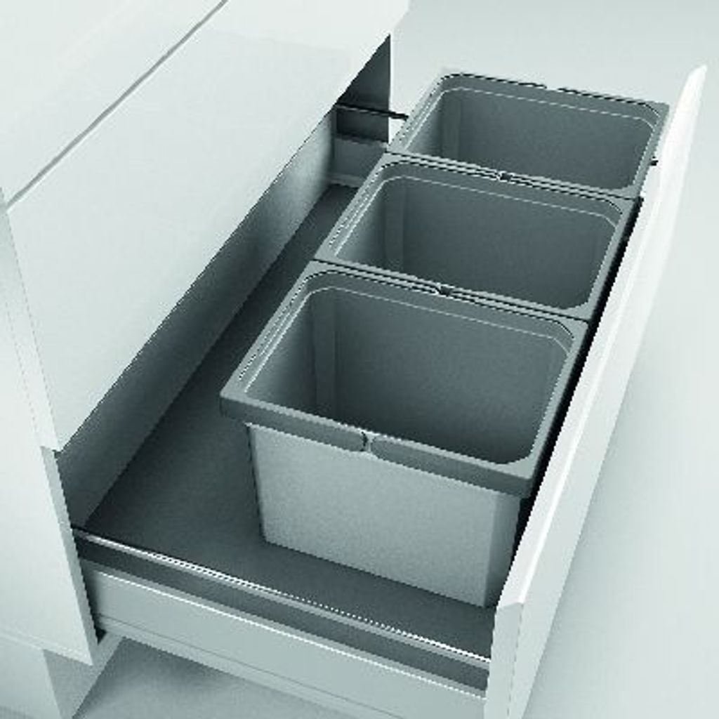 Naber, Cox Box 1T 800-3 N40. Abfallsammler, hellgrau - Mülleimer