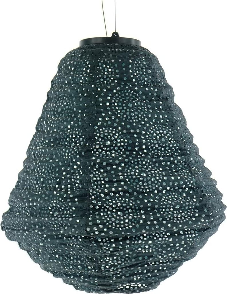 LUMIZ Lampion Solarlampe Can Occult Green dunkelgrün Ø 30 cm - Tyvek