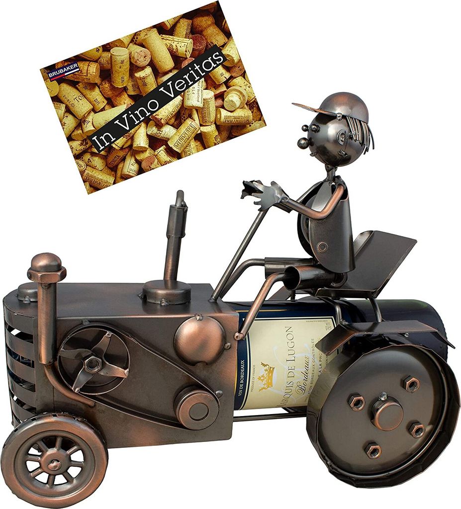 Brubaker uchwyt na butelkę wina traktor z kierowcą traktora Zdjęcie produktu 