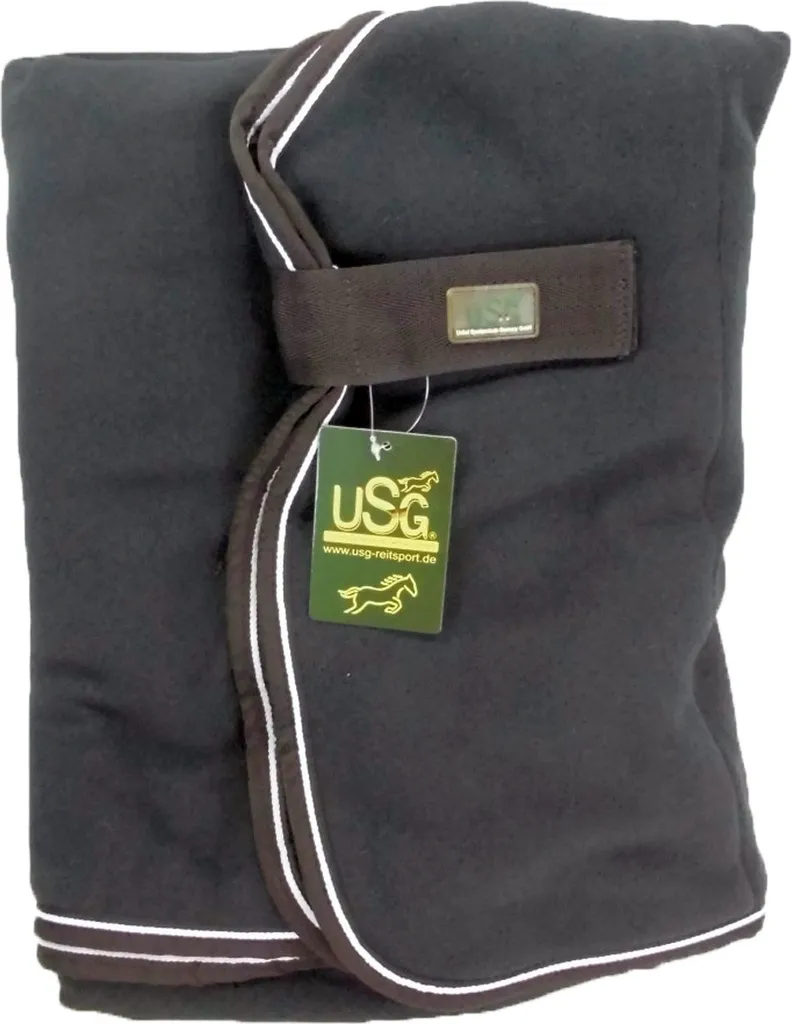 Couverture polaire USG noire taille 125 pour séchage rapide du cheval
