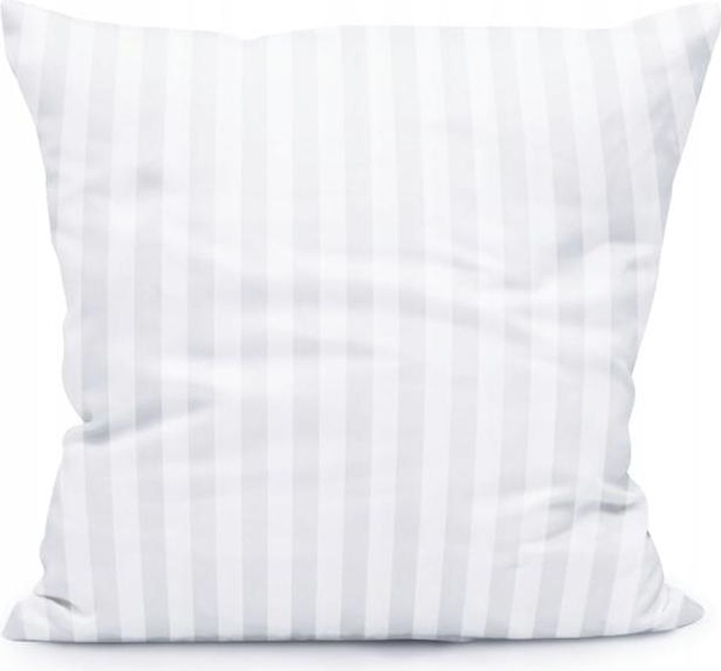 Kissenbezug 50x70 Hotel Damast Streifen 1cm weiß